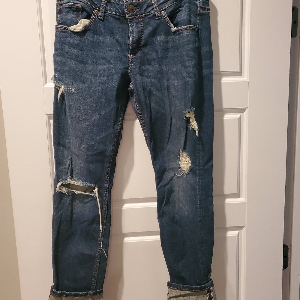 Women's silver jeans